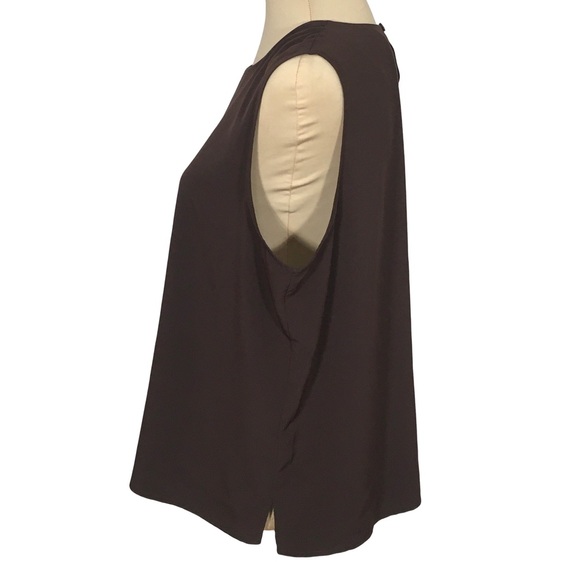 Notations Brown Layering Office Sleeveless Top, Women's XL - Picture 2 of 8